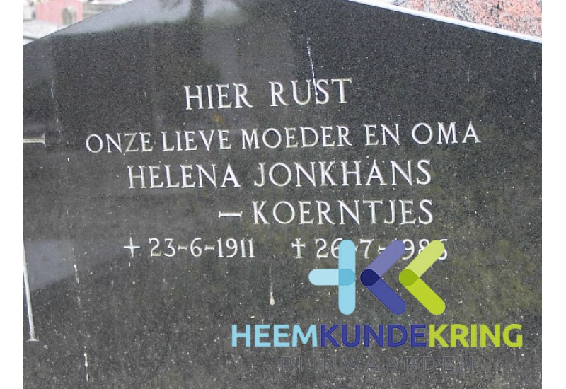 Grafstenen kerkhof Herwen Coll. HKR (79) H.Jonkhans - Koerentjes